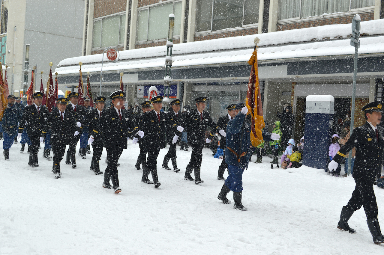弘前市・西目屋村消防団出初式